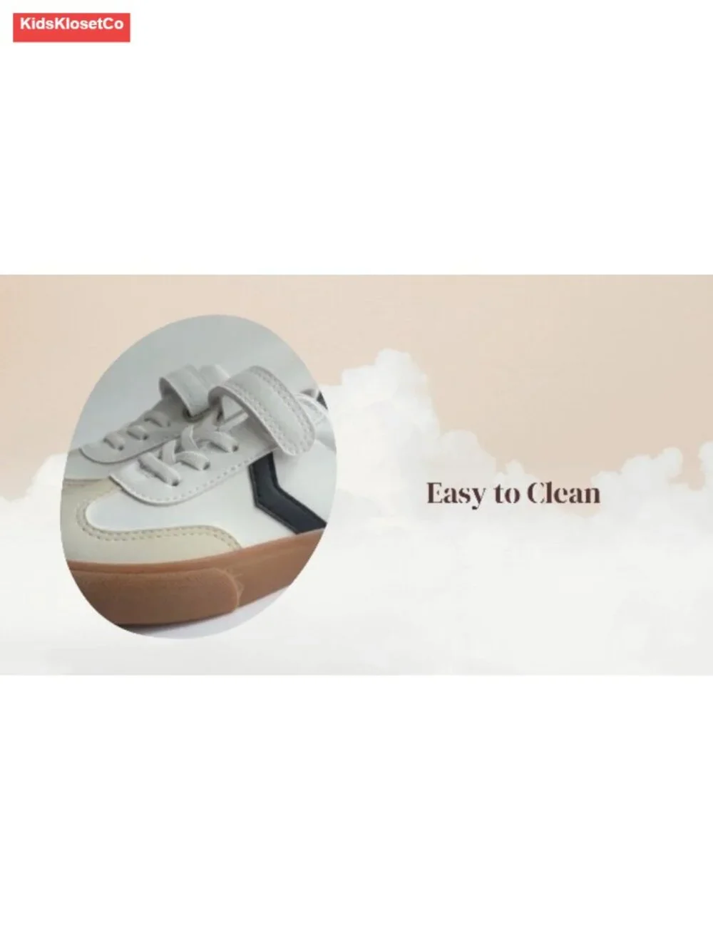 Kids Retro Sneakers with Elastic Laces and Hook and Loop Strap Non-Slip Rubber